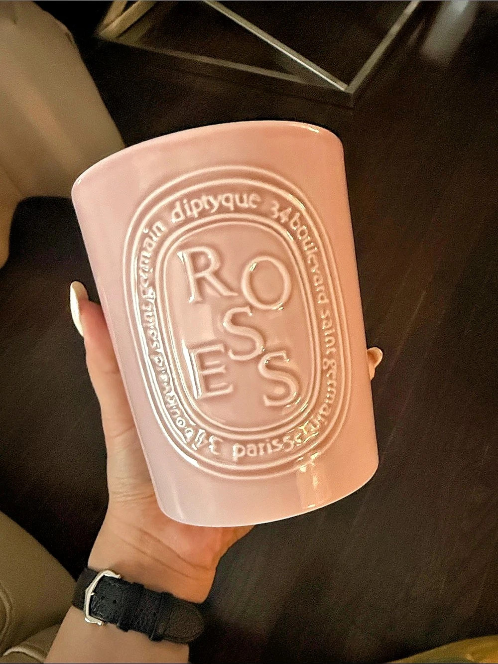 Diptyque Roses Large Candle 600g Pink